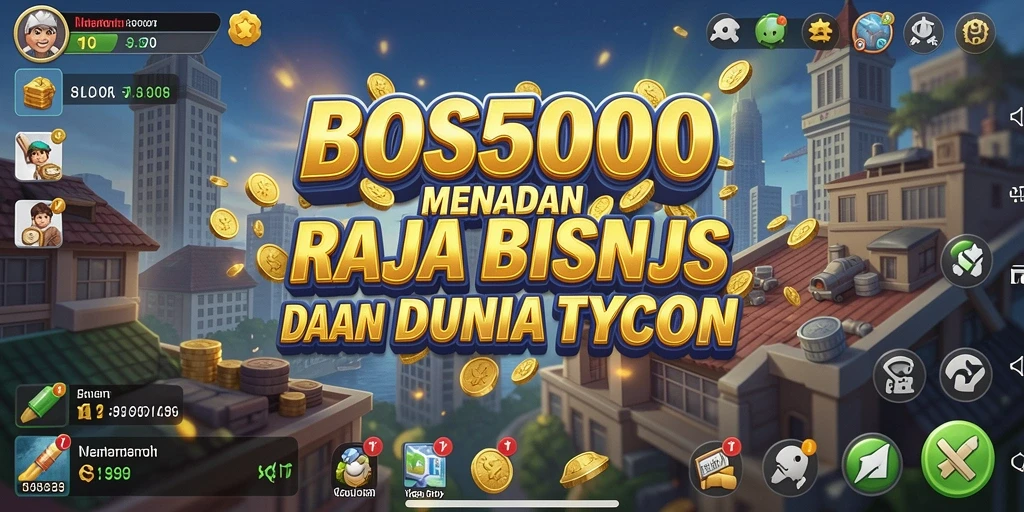 Tangkapan layar gameplay BOS5000 yang menunjukkan suasana pengelolaan bisnis.