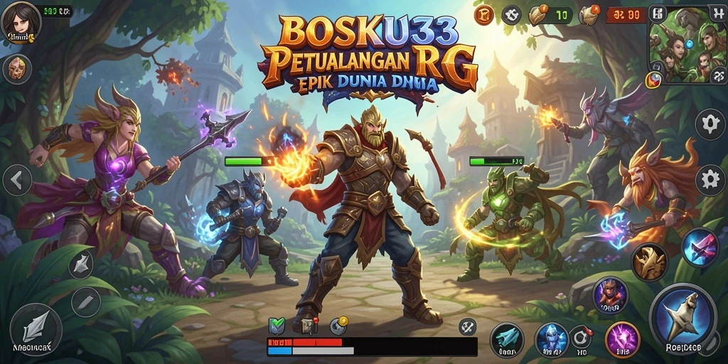 Gameplay seru dan menantang dalam BOSKU33 RPG.