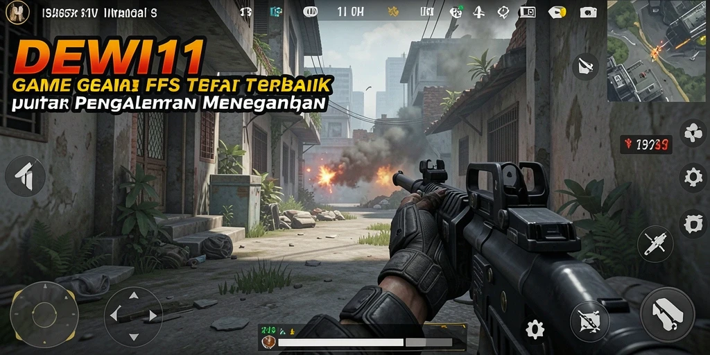 Tangkapan layar DEWI11 menampilkan aksi menembak yang intens dan grafis yang memukau.