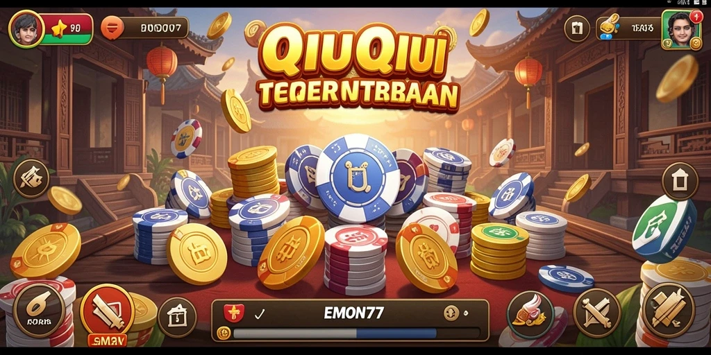 Tampilan gameplay menarik dari EMON77, penuh aksi dan strategi QiuQiu.