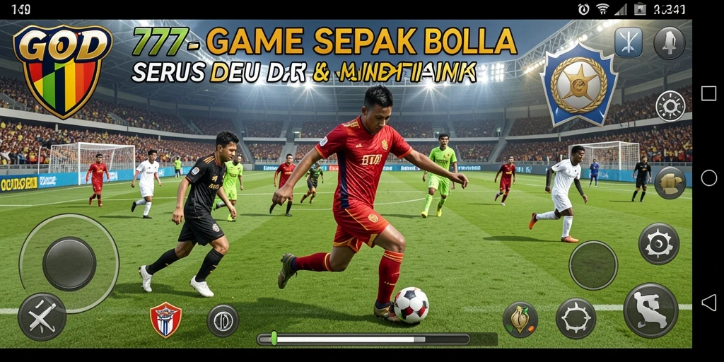 Tampilan gameplay yang seru di <strong>GOD77</strong>, menampilkan aksi sepak bola yang mendebarkan.