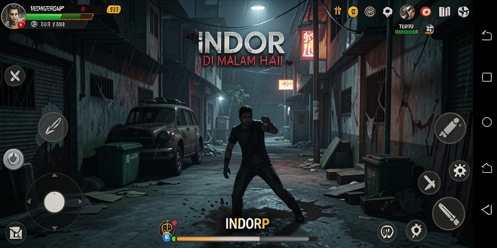 Screenshot gameplay yang menampilkan suasana mencekam di INDORP.