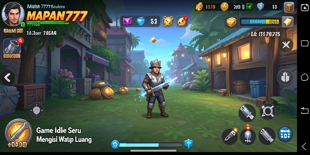 Tampilan gameplay menarik dari MAPAN777 dalam suasana Idle.