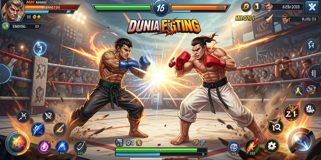 Tangkapan layar gameplay MPO76 menampilkan aksi pertarungan yang mendebarkan.