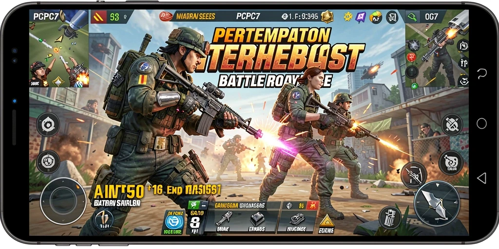 Gameplay seru dalam PCPC7 menunjukkan aksi Battle Royale menegangkan.