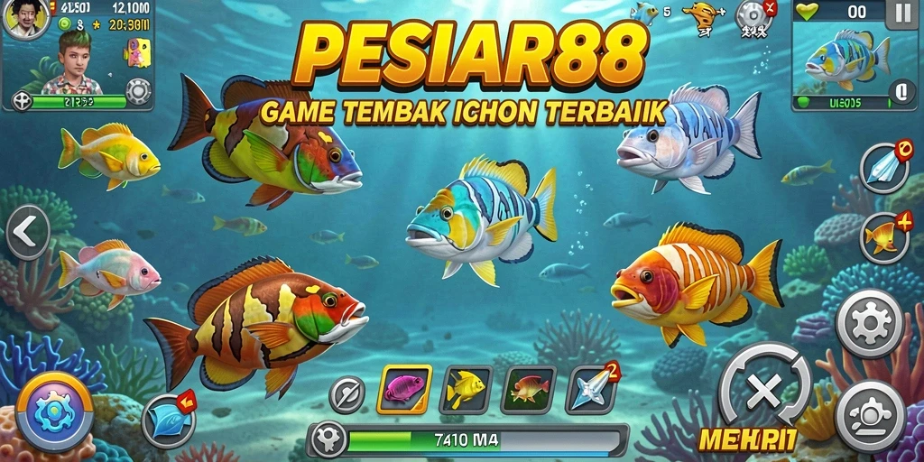 Tampilan action seru dari gameplay Tembak Ikan PESIAR88.