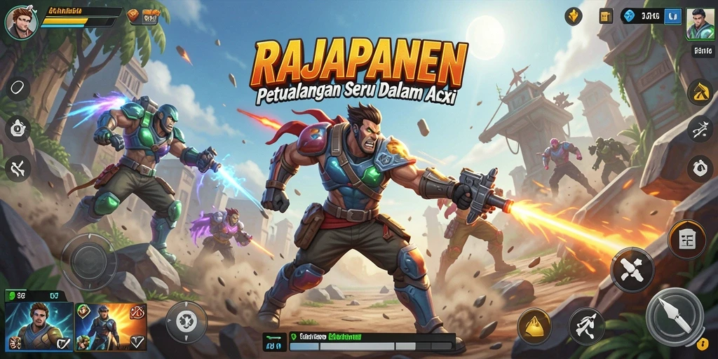 Tampilkan aksi seru dalam gameplay RAJAPANEN yang mendebarkan.