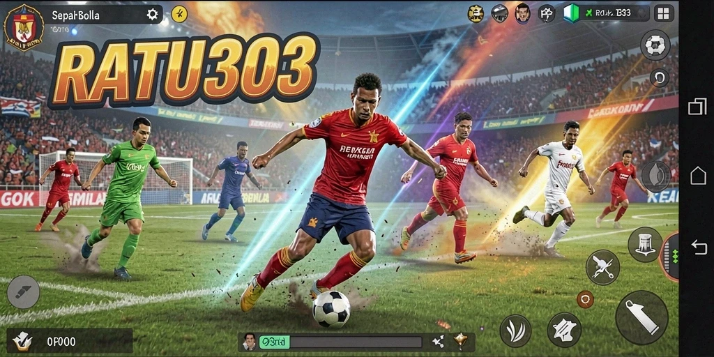 Tangkapan layar RATU303 menampilkan pemain dalam aksi di lapangan sepak bola.