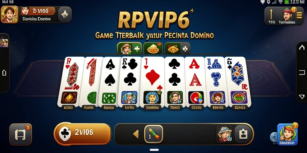 Tampilan gameplay seru RPVIP6 menampilkan strategi Domino yang menarik.