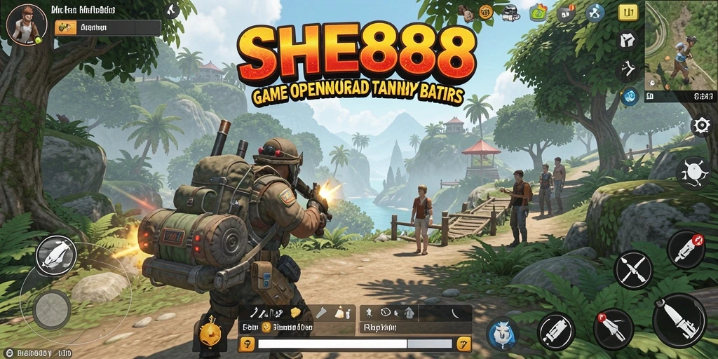 Screenshot utama SHE888 menampilkan aksi menarik di dunia Open World.