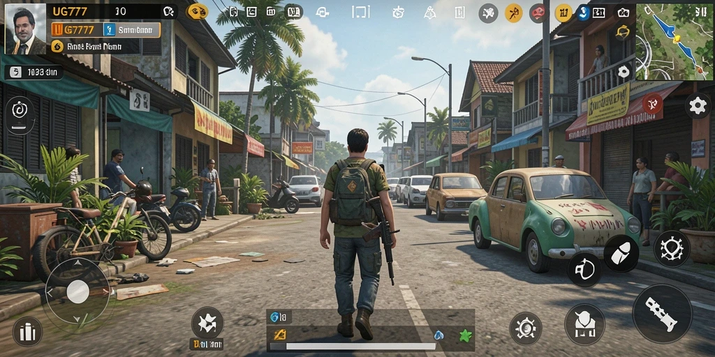 Tangkapan layar gameplay UG777 yang menunjukkan interaksi karakter dalam simulasi.