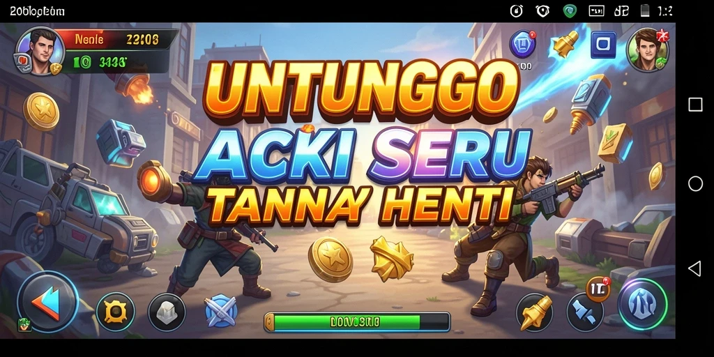 Tampilan gameplay seru dalam UNTUNGGO dengan aksi yang mendebarkan.