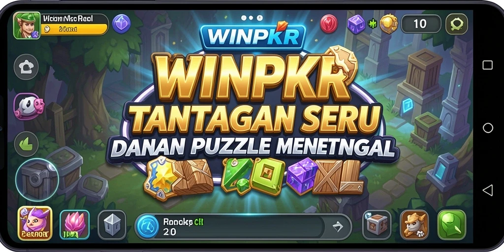 Screenshot gameplay WINPKR menampilkan tantangan Puzzle yang seru.